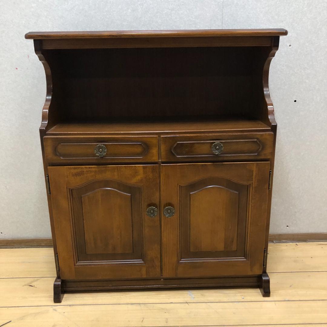 送料無料 希少 カリモク　サイドチェスト　レトロ　コロニアル　250710-2