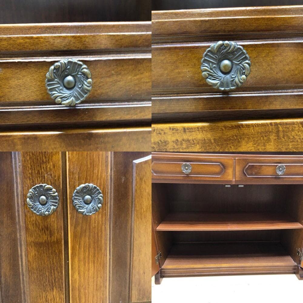 送料無料 希少 カリモク　サイドチェスト　レトロ　コロニアル　250710-2