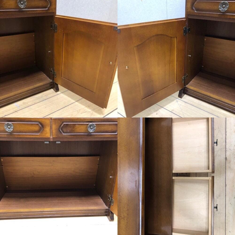 送料無料 希少 カリモク　サイドチェスト　レトロ　コロニアル　250710-2