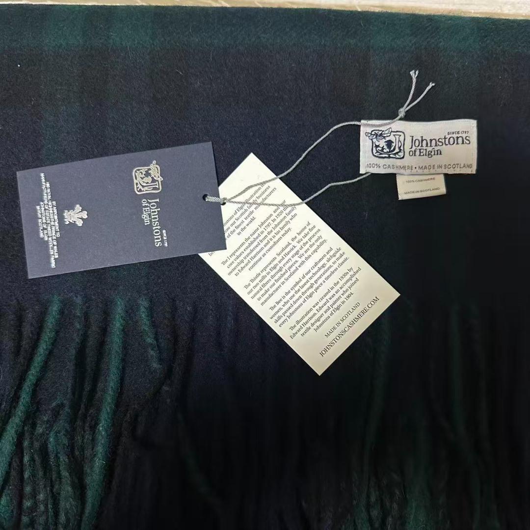 し*の様 JOHNSTONS ジョンストンズ　大判 マフラー ブラックウォッチ