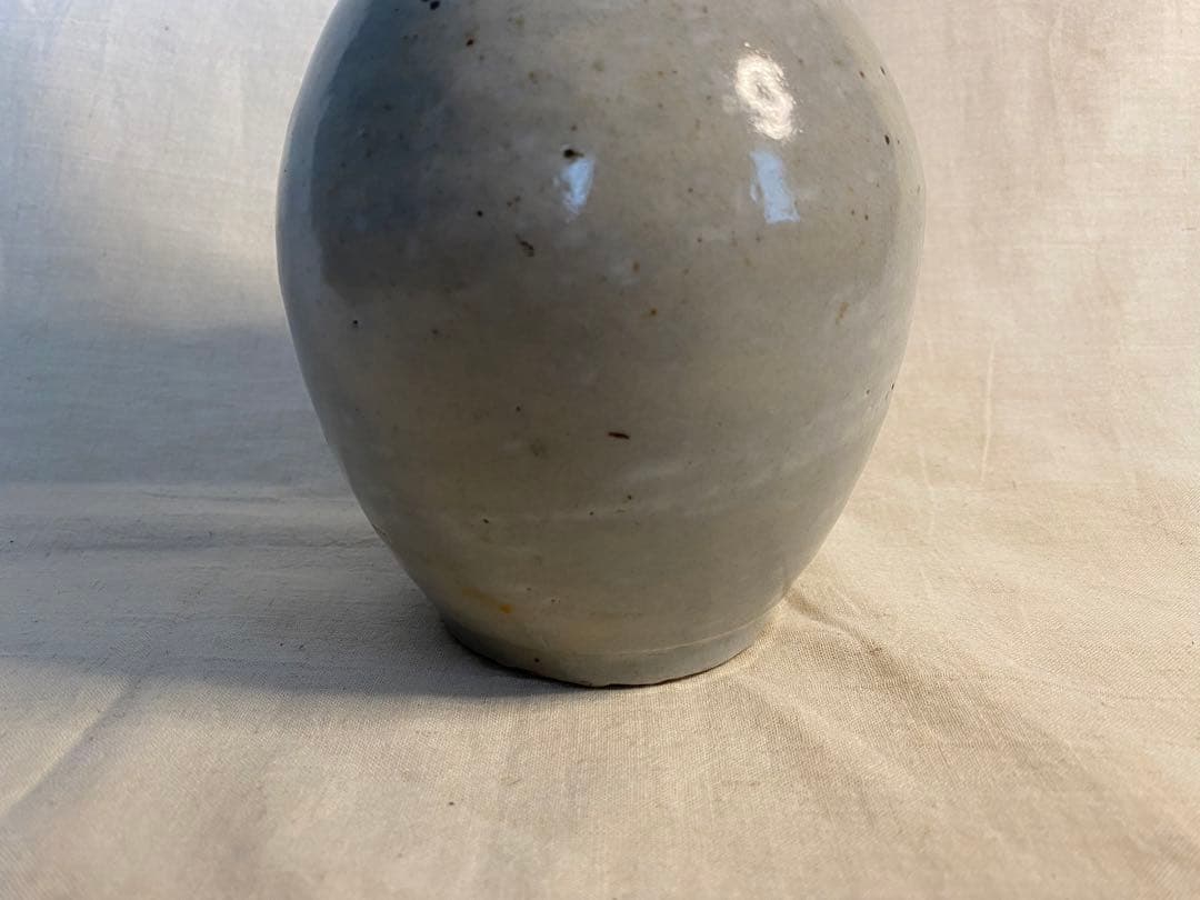 李朝　白磁　小壺　古玩　アンティーク　朝鮮陶器