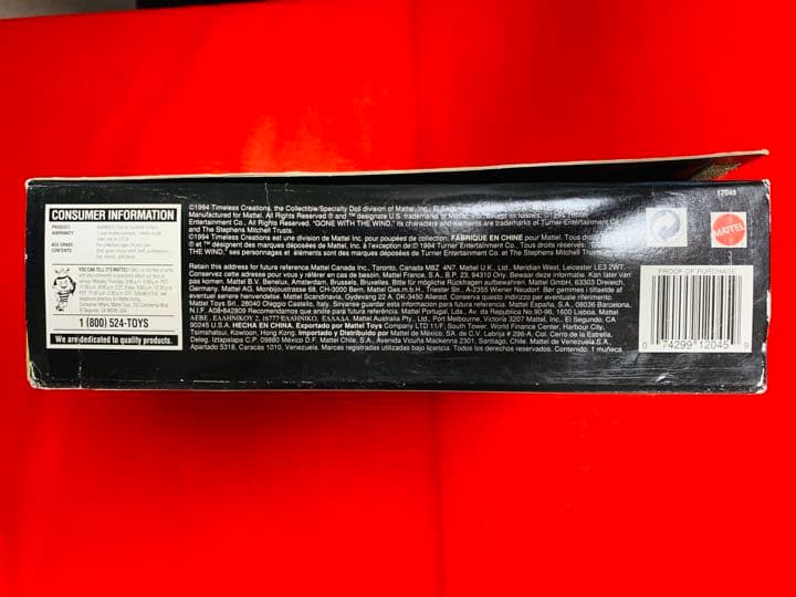 バービー人形「風と共に去りぬ」グリーンカーテンドレスのスカーレット/新品、未開封