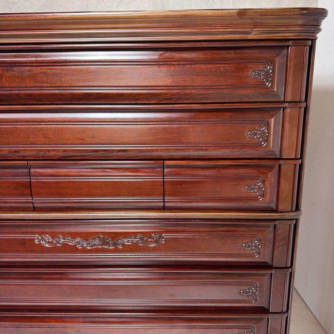 【高級桐タンス】府中家具上段 箪笥 時代家具 アンティーク レトロ 着物 装飾