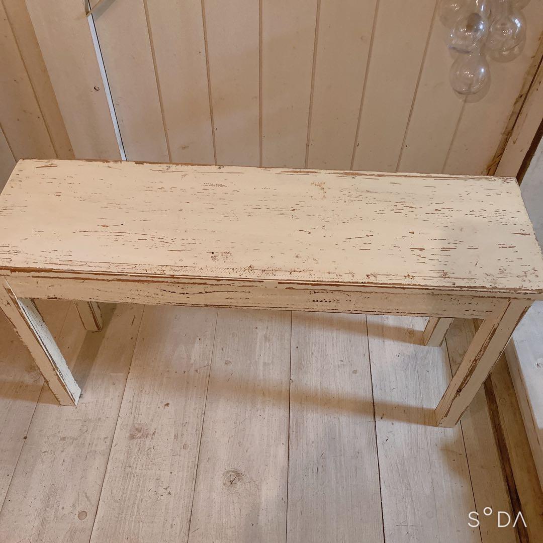 サナ　23日までお取り置き アンティークテーブル　ホワイト　古いテーブル