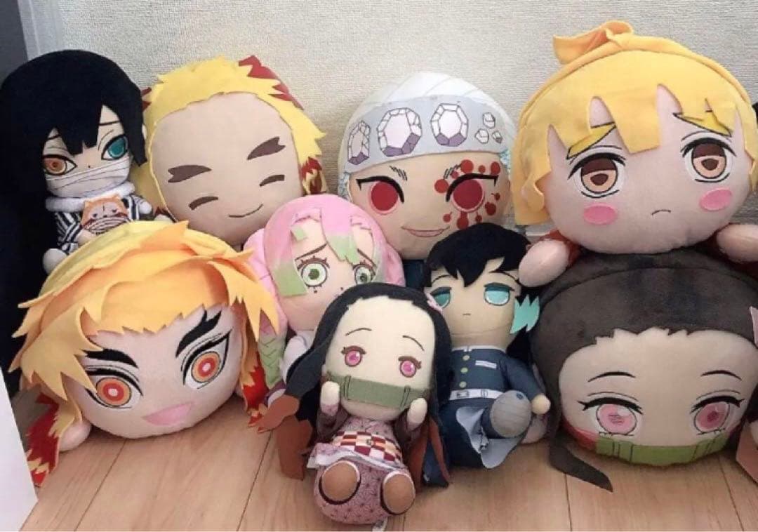 人気 鬼滅の刃まとめ売り 寝そべりぬいぐるみ50cm 特大 煉獄杏寿郎 イグロ