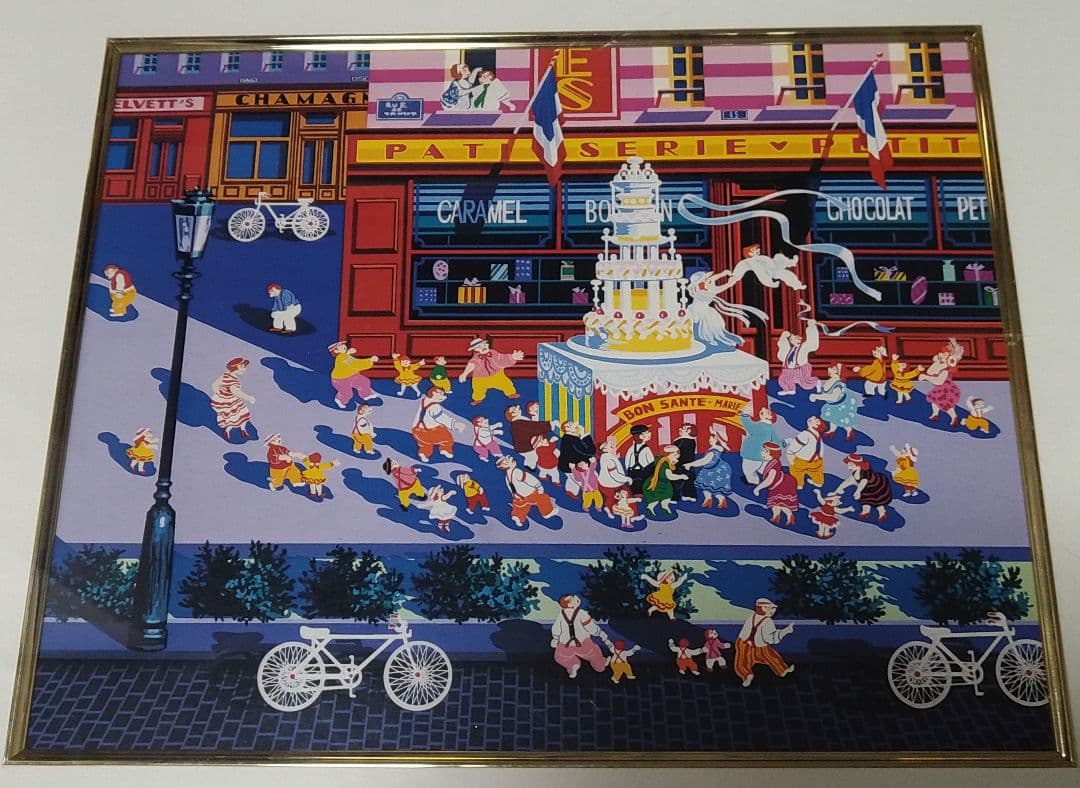 ヒロ　ヤマガタ・HIRO YAMAGATA　額絵　ウエディングケーキ