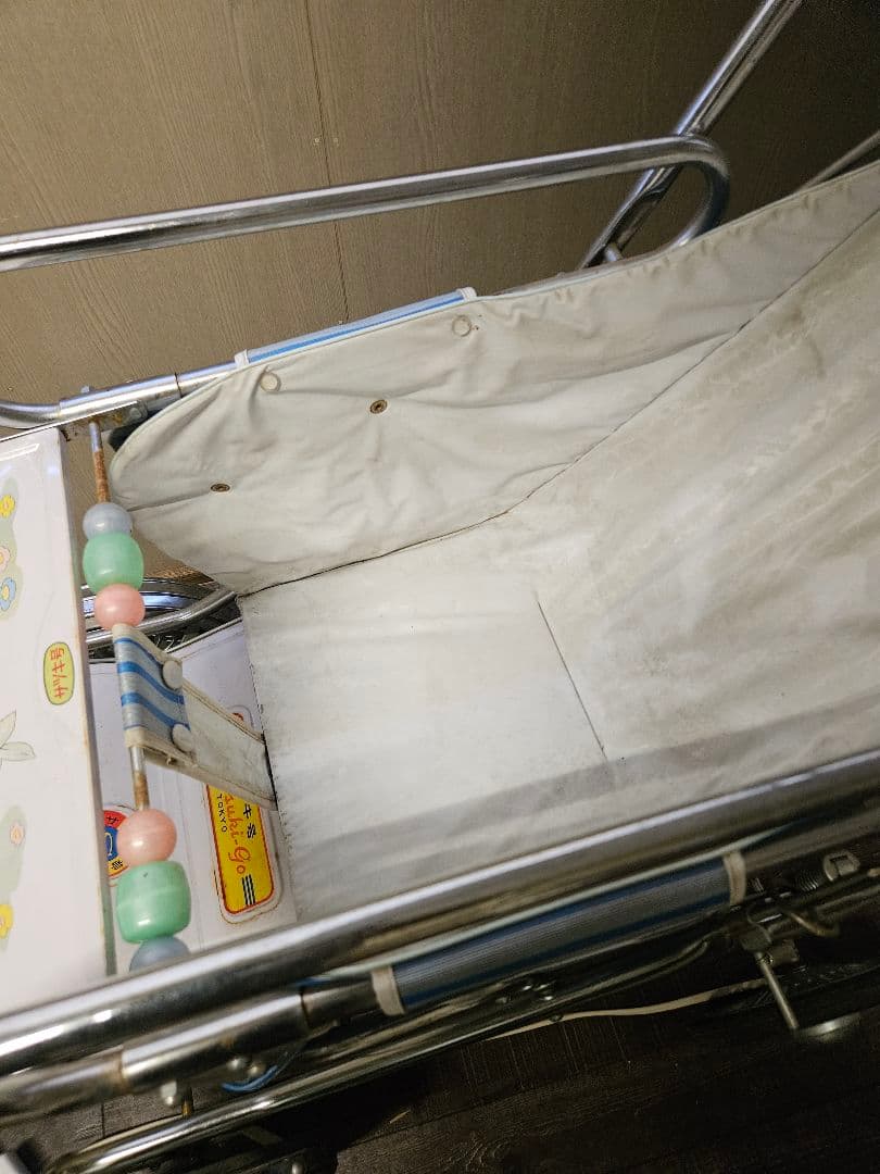 ベビーカー 昭和レトロ 東京 TOKYO さつき号 青 ブリキ