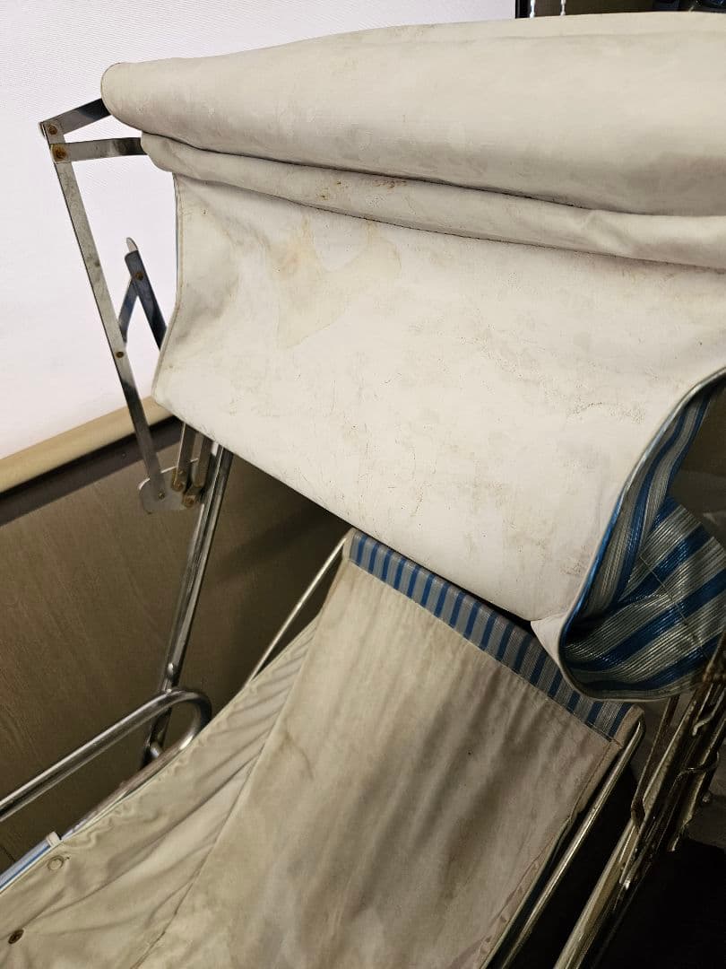 ベビーカー 昭和レトロ 東京 TOKYO さつき号 青 ブリキ