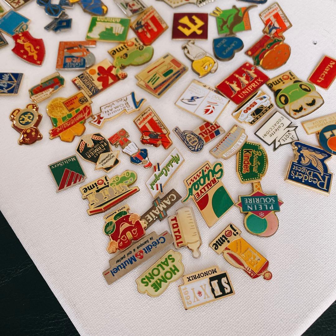 【まとめ売り大特価】　アメリカ　ヨーロッパ　ピンブローチ 74点セット