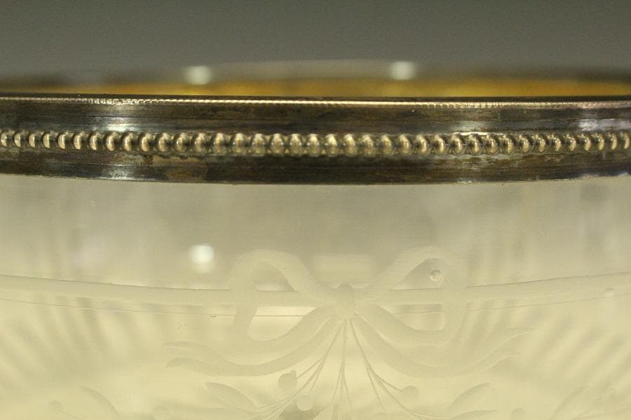 アンティーク カットガラス 切子 ガラス 瑠璃色ガラス 二件 時代物(A442)