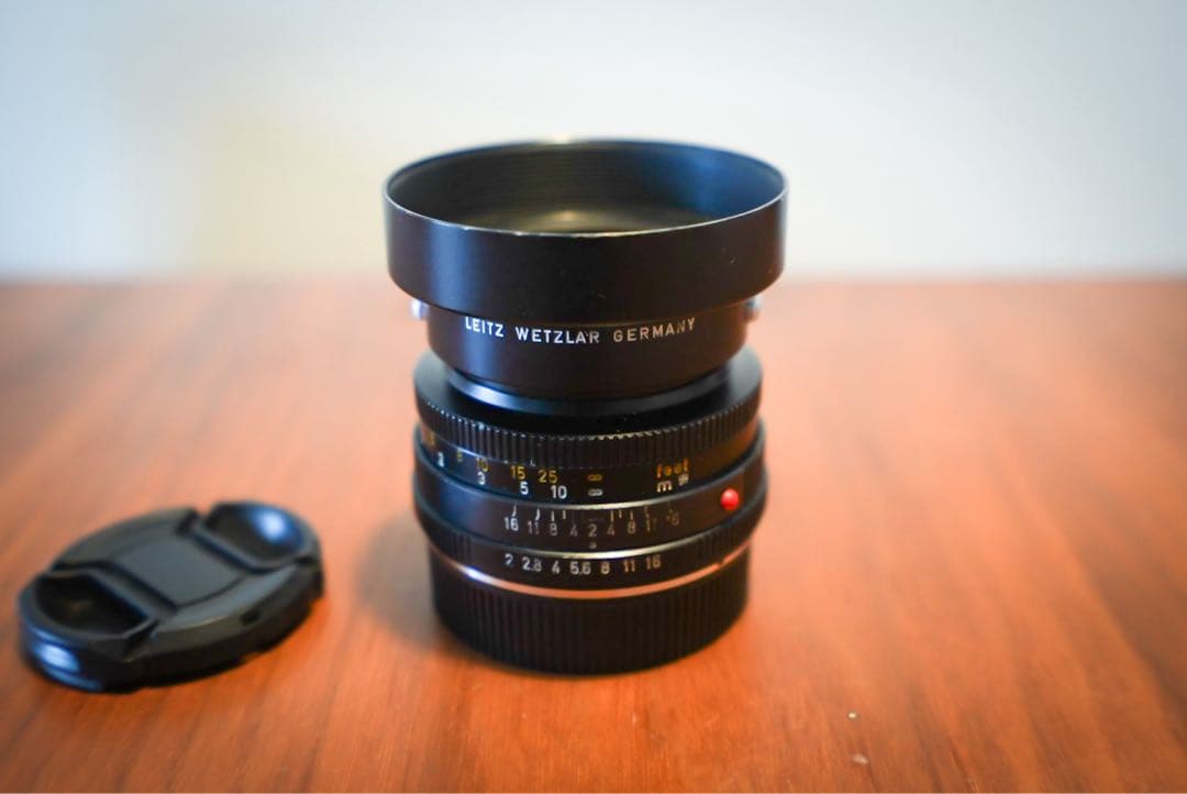 ライカ　ライツ　ドイツ製 ズミクロンR 50mm F2(OH済み)+純正フード