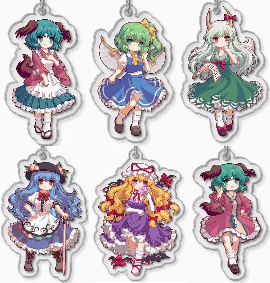 東方プロジェクト アクリルキーホルダー 26個 博麗霊夢 霧雨魔理沙 ルーミア