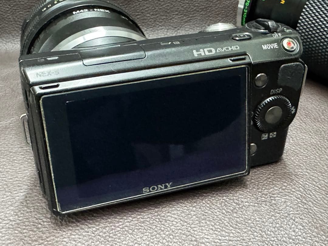 Sony NEX-5 レンズ2本ぐるぐるボケHELIOS44M、70-210mm