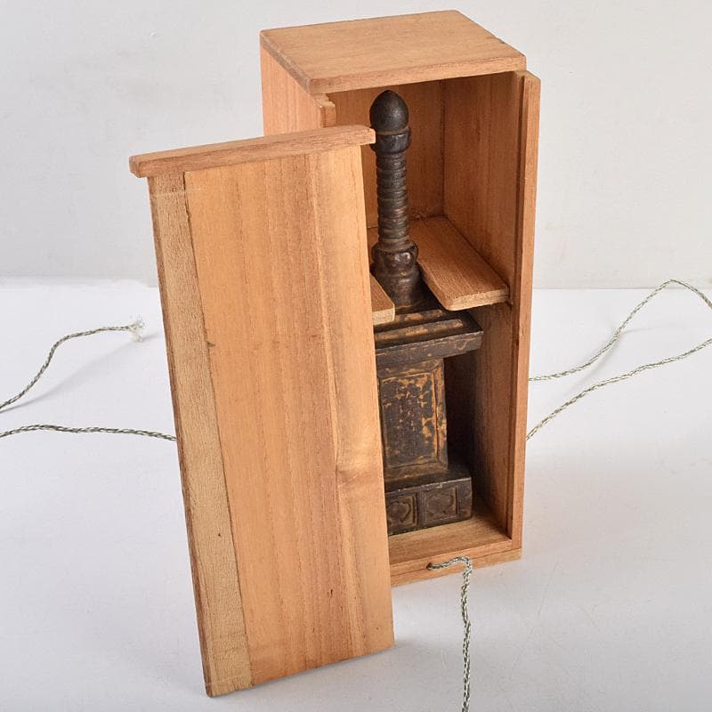 仏教美術　古銅鍍金　日光山　中善寺　御賓塔　仏塔　時代箱付　D　R9487