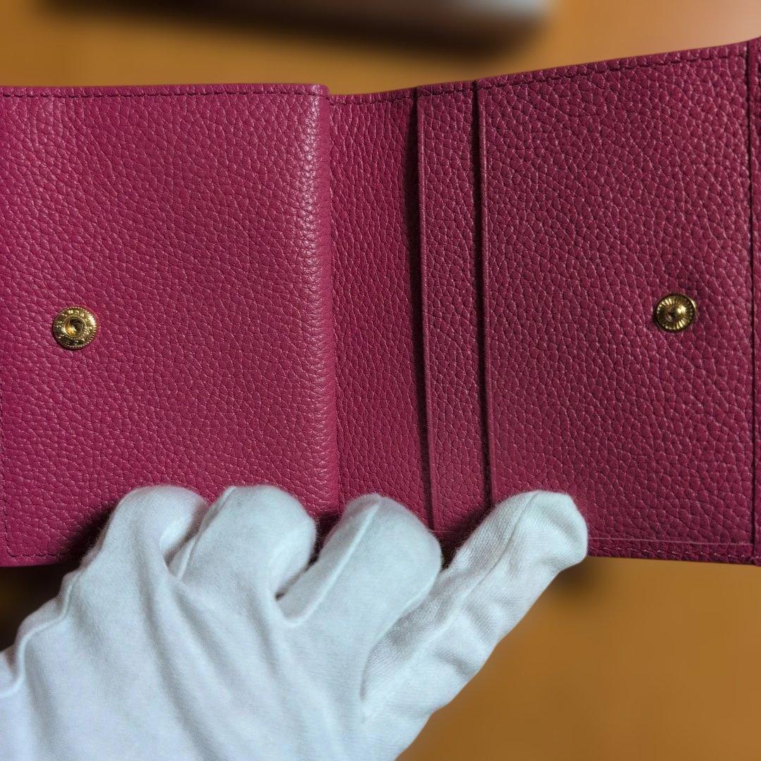 【新品】皇居財布 がま口 二つ折り財布 フレンチローズ　ピンク