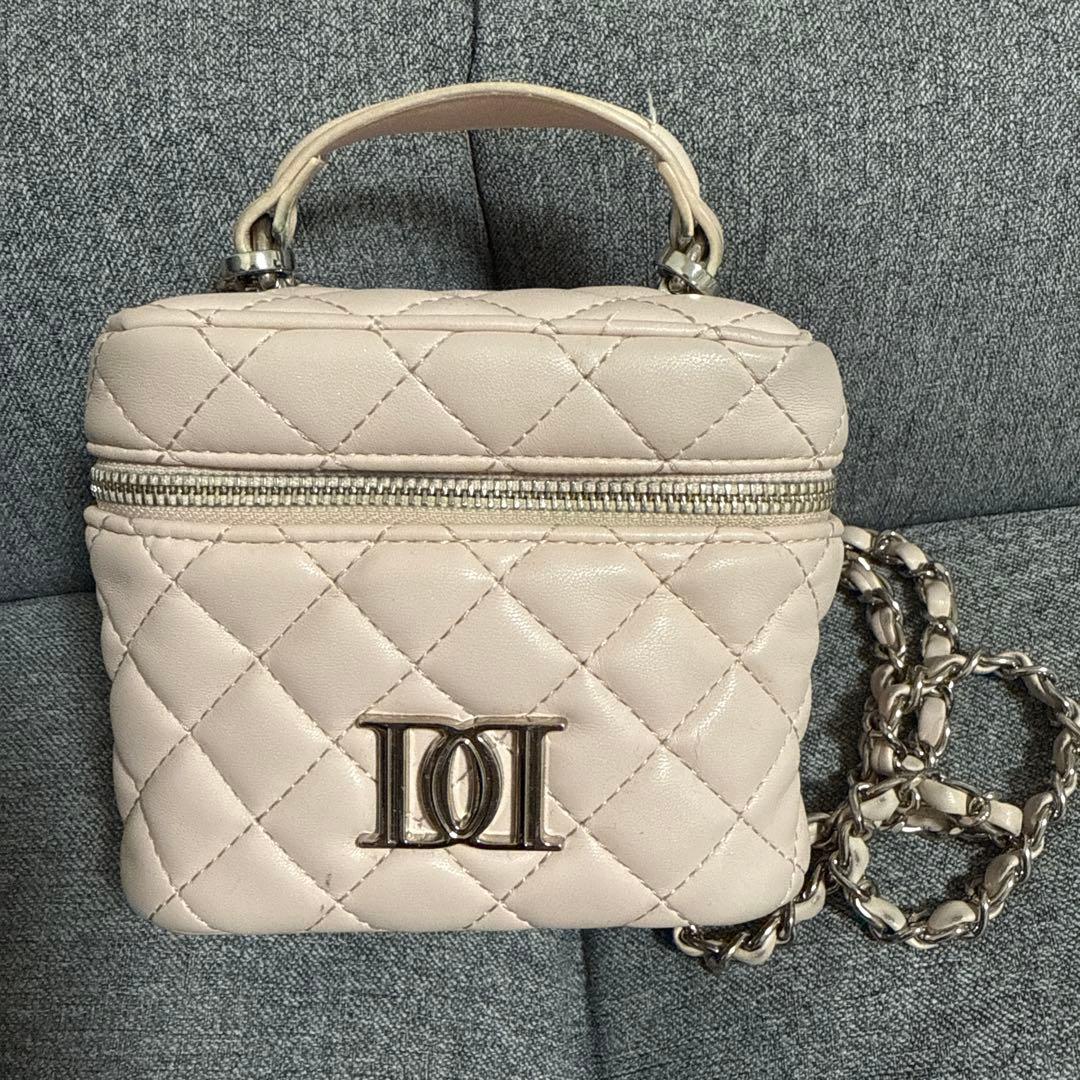 darich バニティ キルティングスクエアミニバッグ シルバーパーツ ピンク