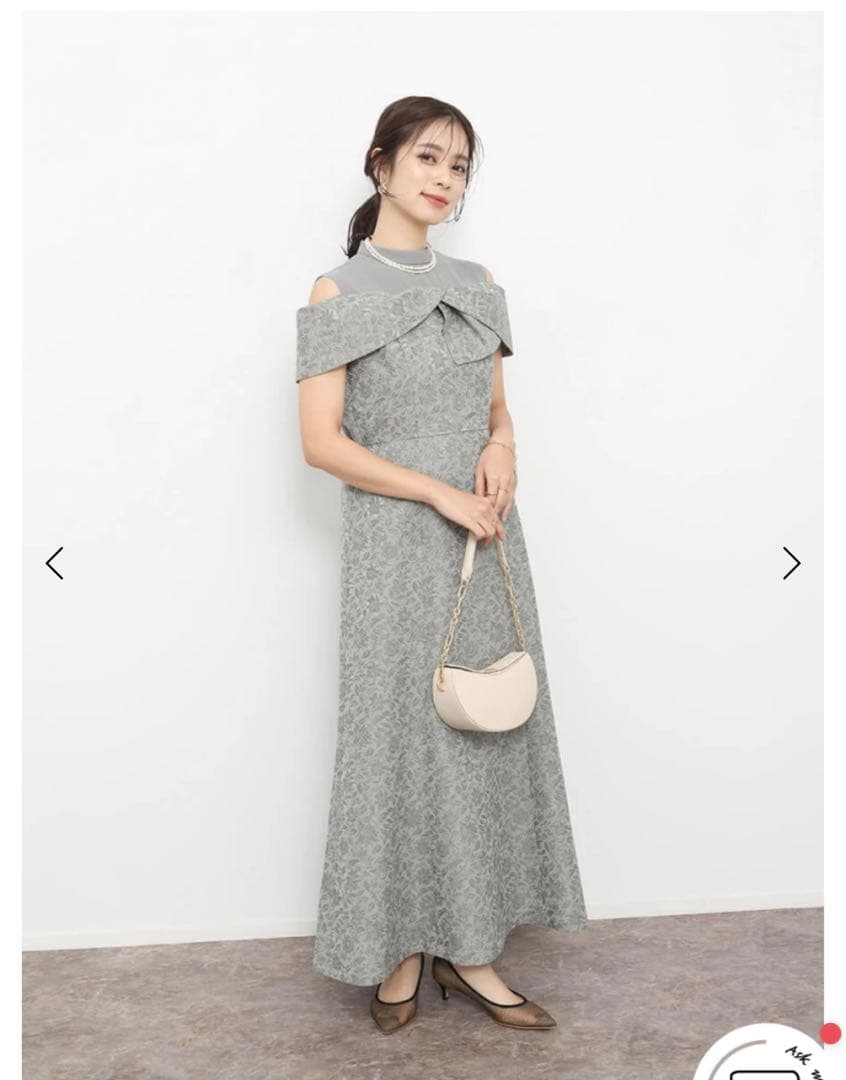 今期新品　Rire Fete フリルショルダーカットオールインワン　ワンピース