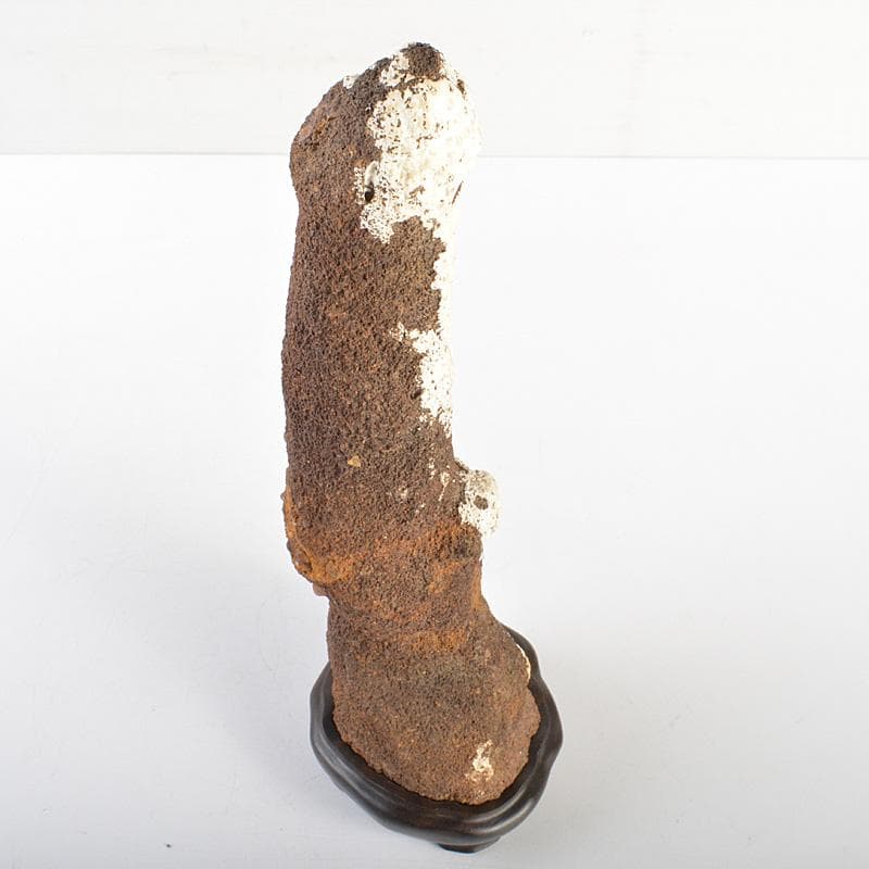 盆石　床飾　天然石　鑑賞石　置物　重さ約1514g　唐木台付　C　R7370