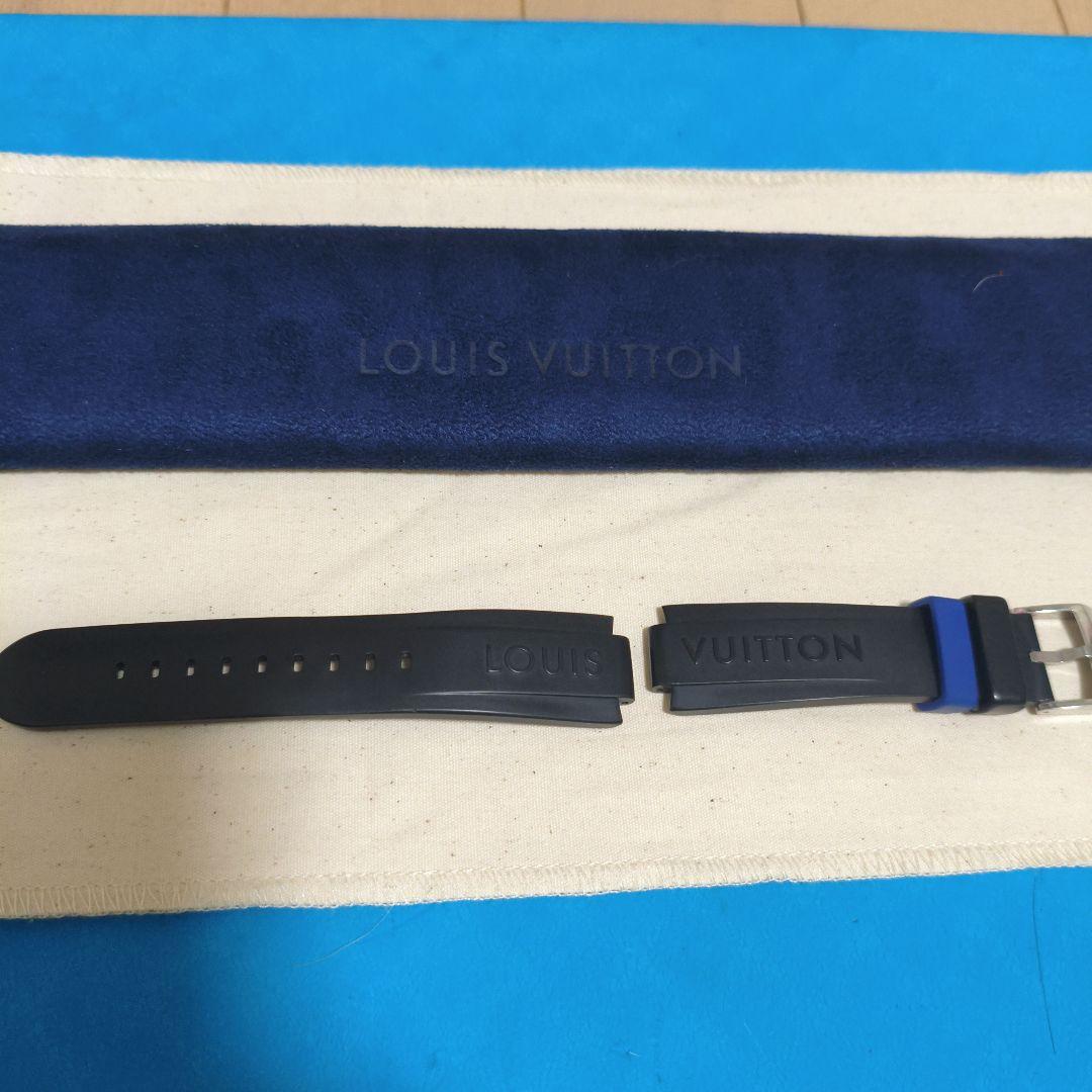 LOUIS VUITTON ネイビー ラバーベルト　ルイ・ヴィトン　タンブール