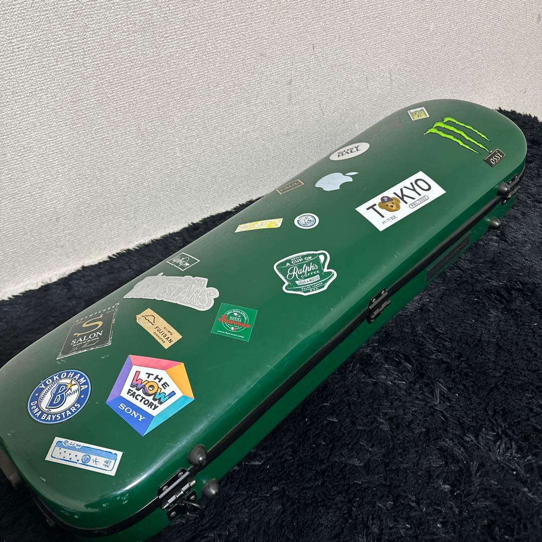 ossi バイオリンケース ハードケース 弦楽器 緑 グリーン フライトケース
