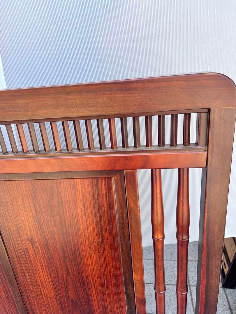 唐木 衝立 ついたて 透かし彫り インテリア アンティーク 目隠し 仕切り板