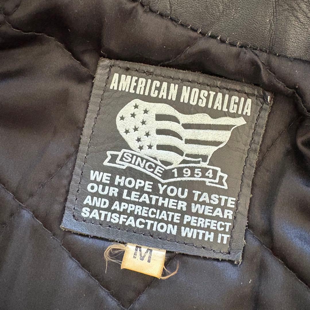【AMERICAN NOSTALGIA】 シングルライダース レザージャケット