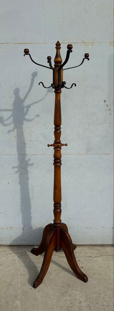 カリモク アンティーク コロニアル ハンガーラック ポールスタンド