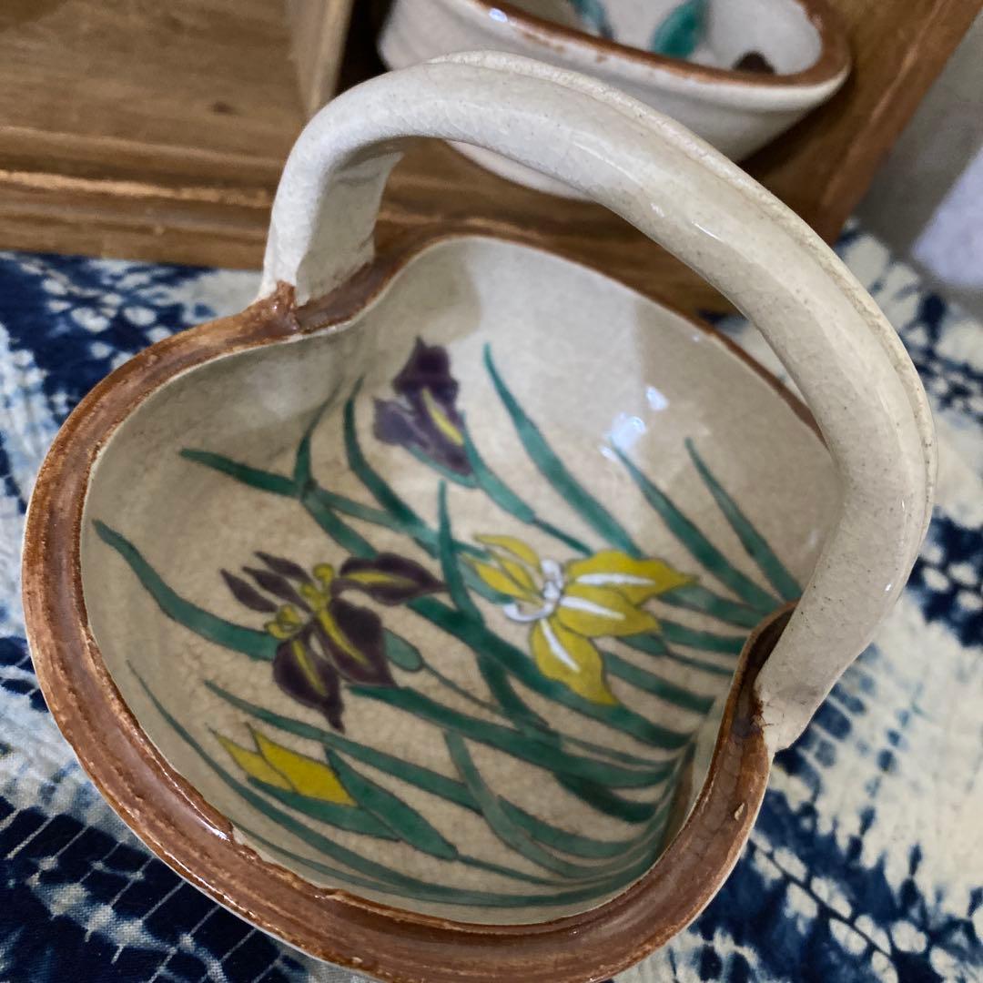 清水六兵衛　図変手付向付鉢　清六銘　希少