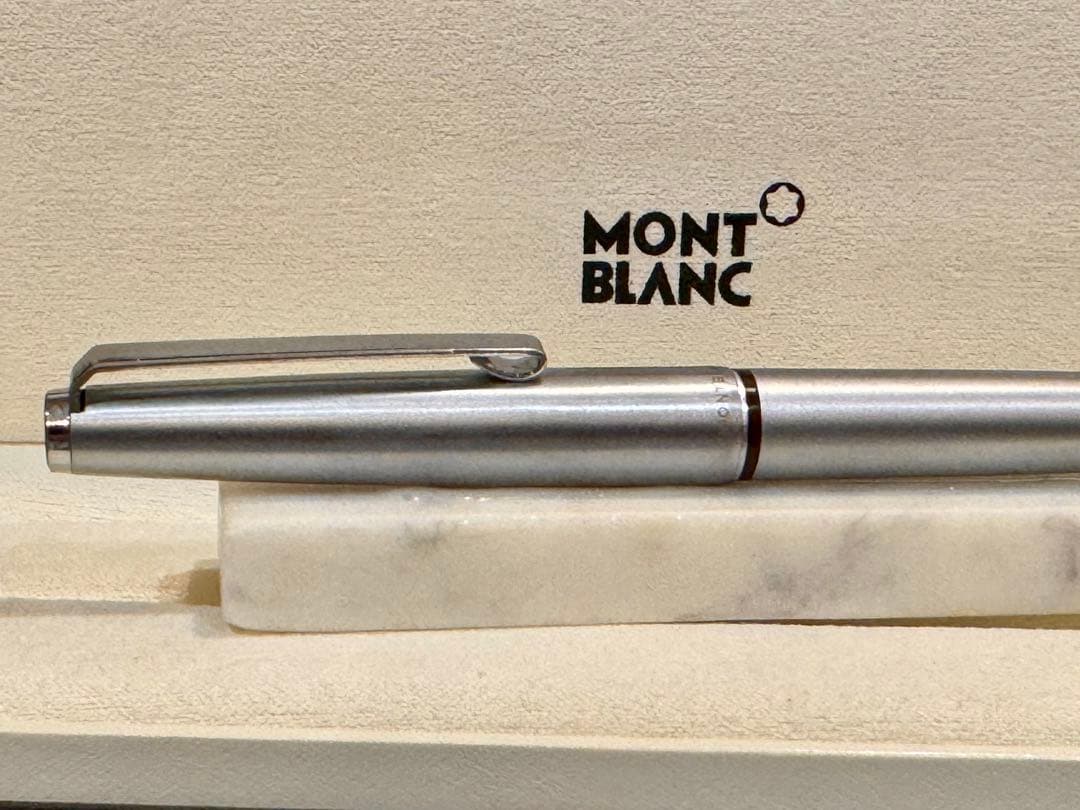 【美品】モンブラン No300 万年筆シルバー&ボルドー