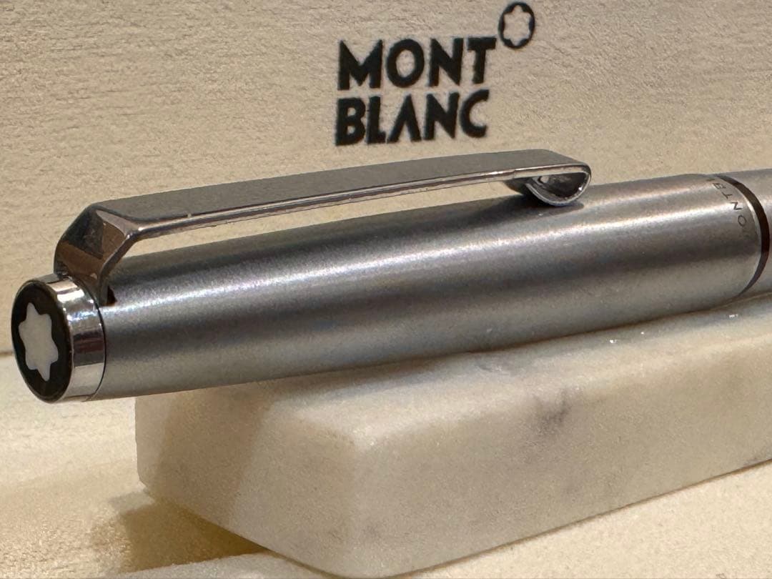 【美品】モンブラン No300 万年筆シルバー&ボルドー