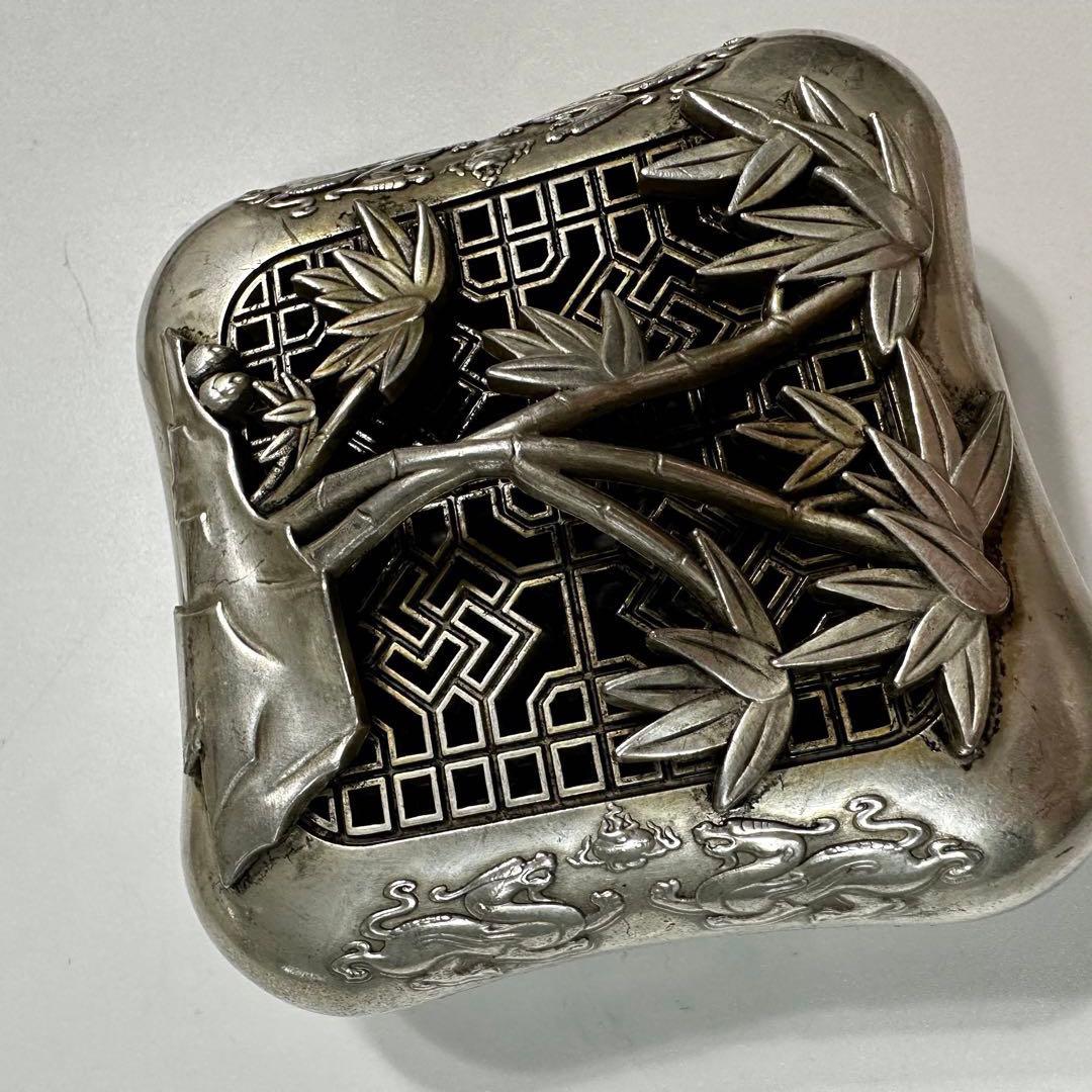 硯　竹　旧蔵　金属彫刻