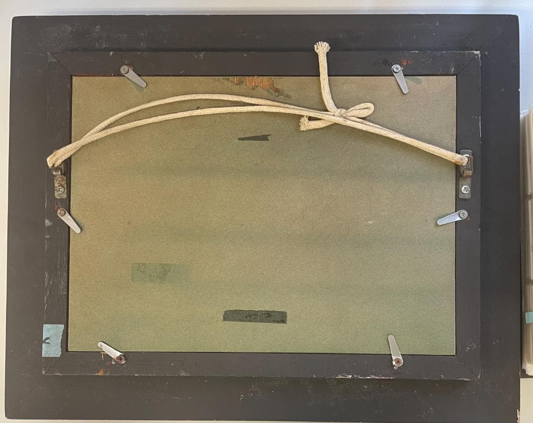 期間限定　値下げ　坂本唯市作　海の油絵　かもめ　「真作」　220ｍｍ×160ｍｍ