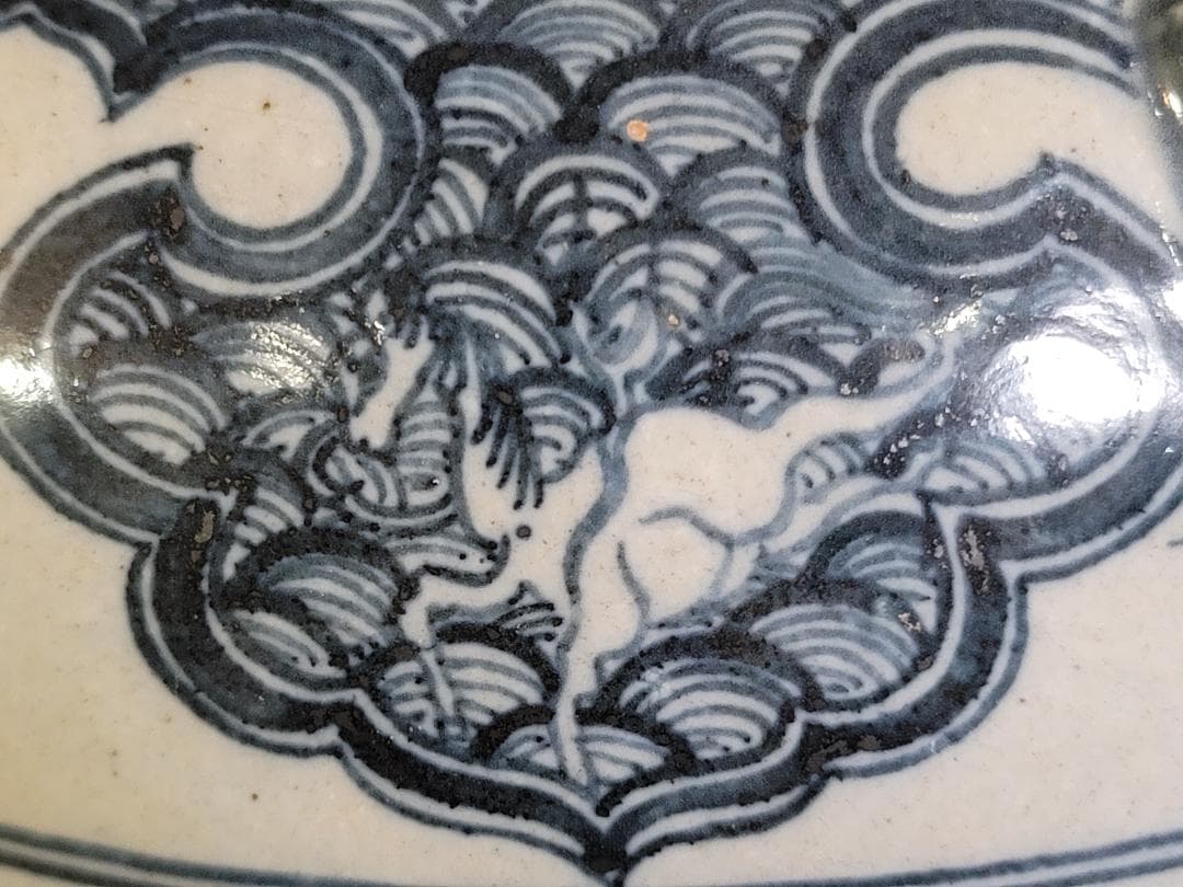 中国 染付 纏枝蓮花紋 瓶