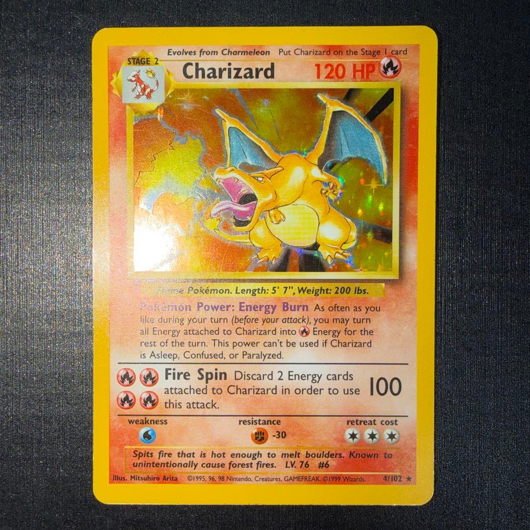 英語版初期　pokemon Charizard リザードン　holo