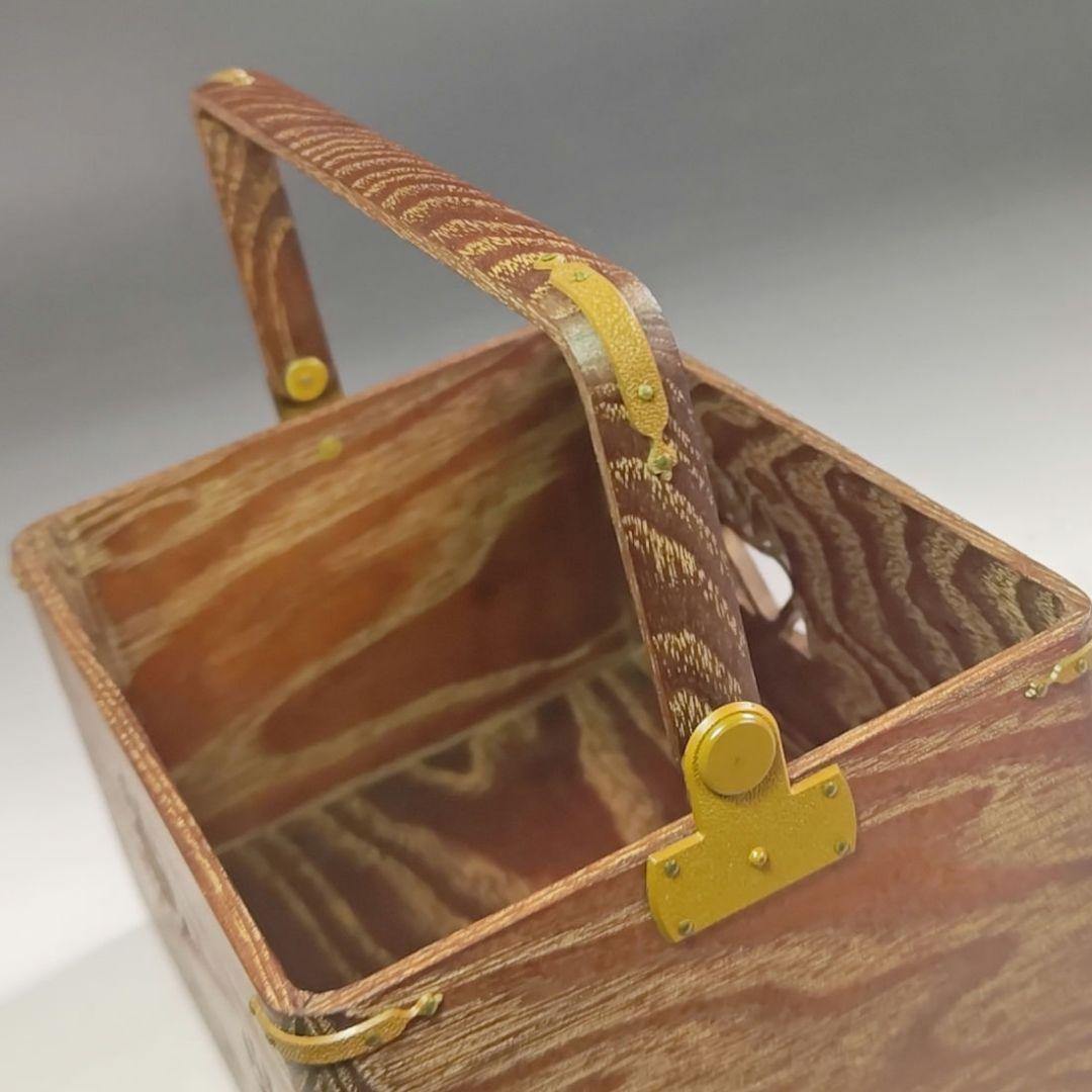 ウ256 莨盆『指物師　大崎雄斉』『鵬雲斎好　桐透　桑手付　煙草盆　共箱』茶道具