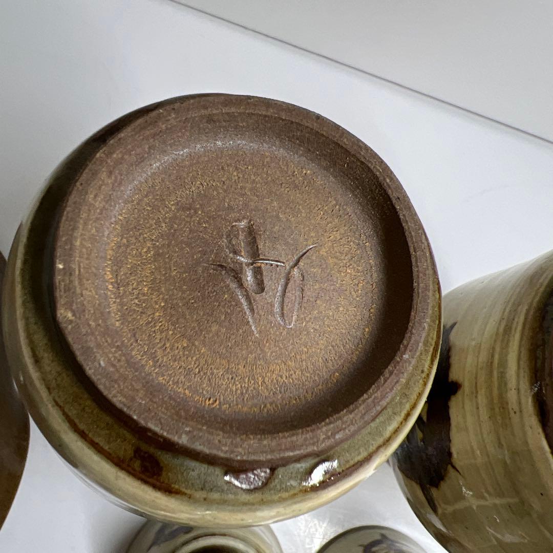 横石臥牛　酒器、皿、鉢セット　木箱付　東Y7-1020③タニコ