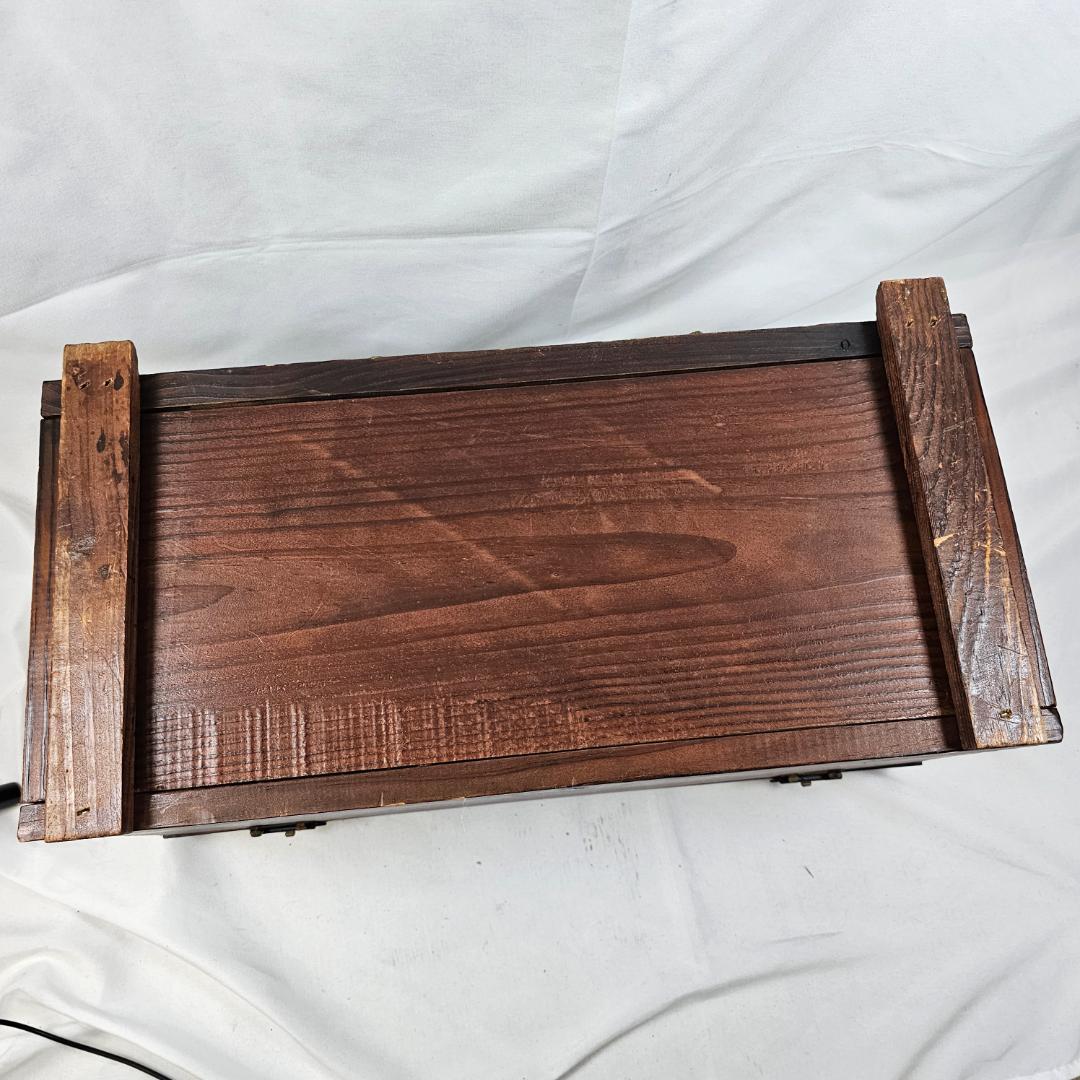 【一点物】パン職人 彫刻 木製 アンティークボックス 収納箱 ディスプレイ