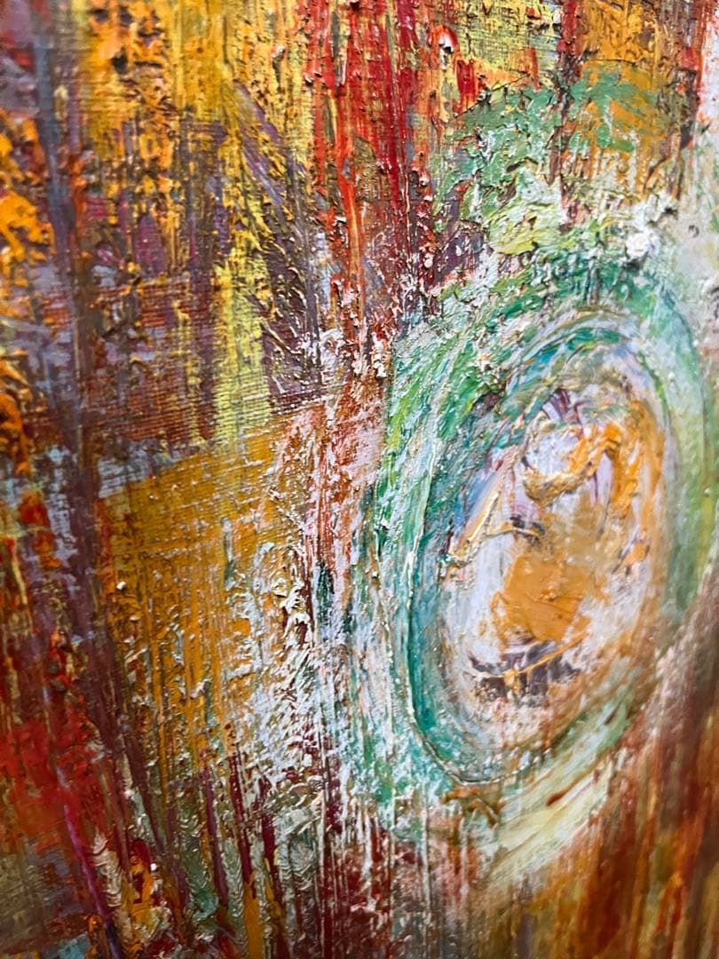 抽象画 インテリア 絵画 油絵 アンティーク 額縁