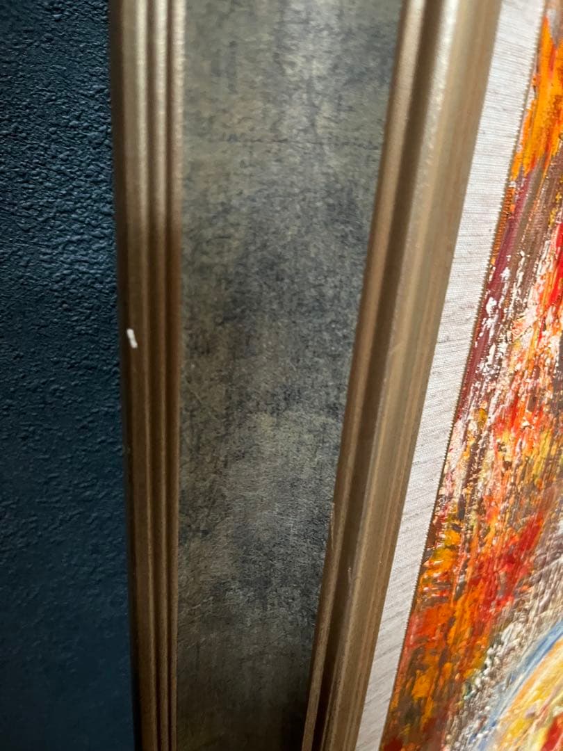 抽象画 インテリア 絵画 油絵 アンティーク 額縁