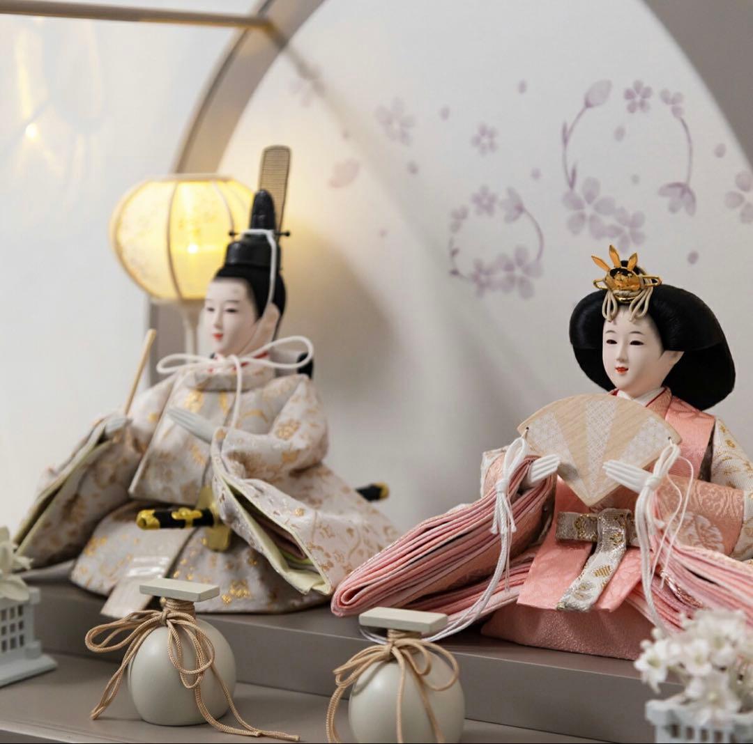 はなのうた 雛人形 ケース飾り 丸型ケース ぷりふあ人形