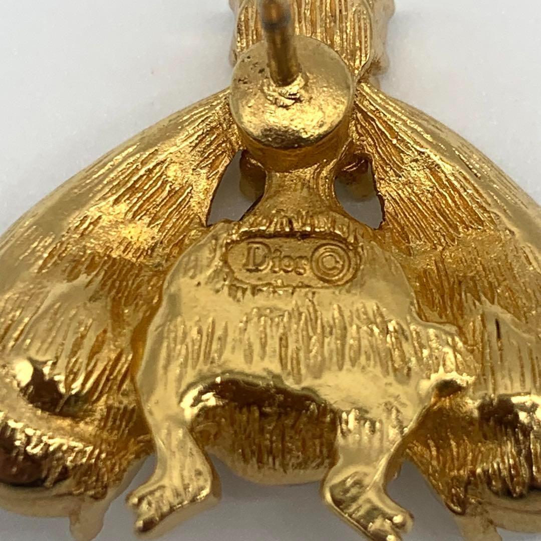 クリスチャンディオール 蜂モチーフ ブローチ ゴールド ラインストーン