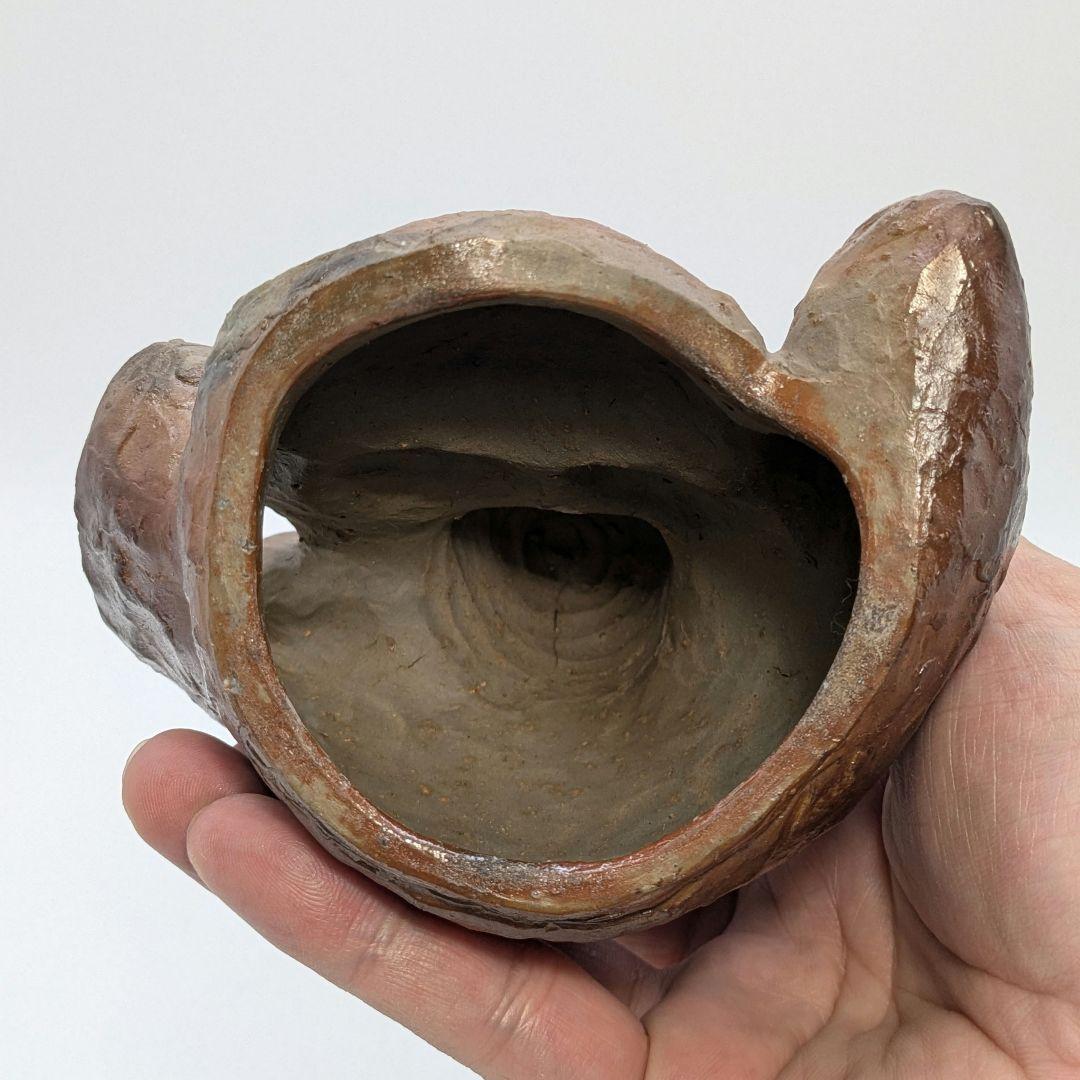 國延昇 備前焼 布袋香炉 合箱合布 踊り布袋 置物 縁起物 七福神 国延昇 香爐