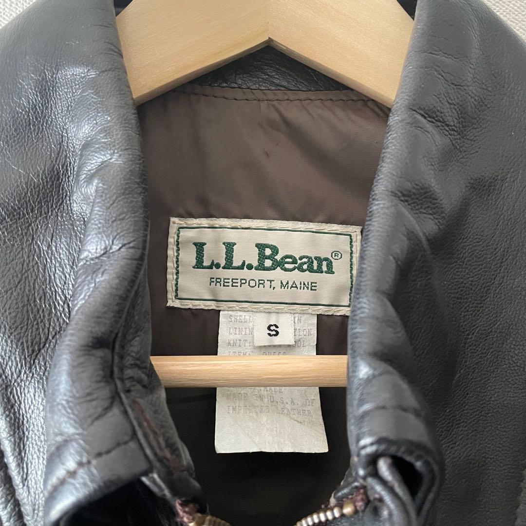 エルエルビーン　７０年代　USA製　レザージャケット　本革　ダークブラウン　美品