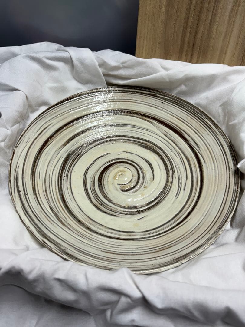 【未使用品】京焼 澤村陶哉造 音羽山麓 刷毛目 陶芸 陶哉造 陶器 皿