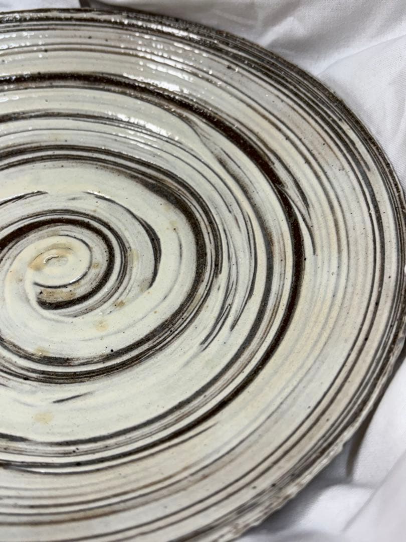 【未使用品】京焼 澤村陶哉造 音羽山麓 刷毛目 陶芸 陶哉造 陶器 皿