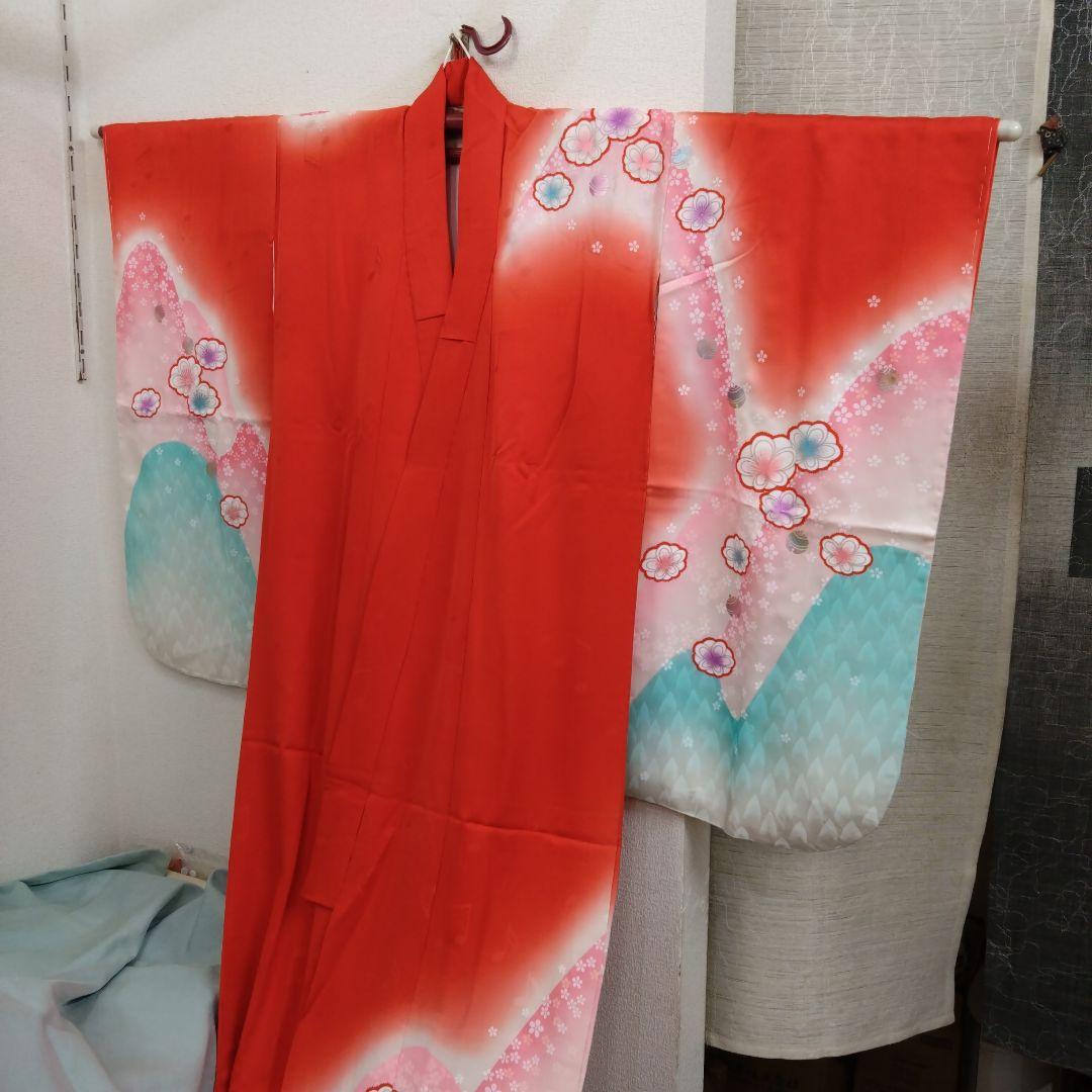 【新品正絹四ツ身着物】