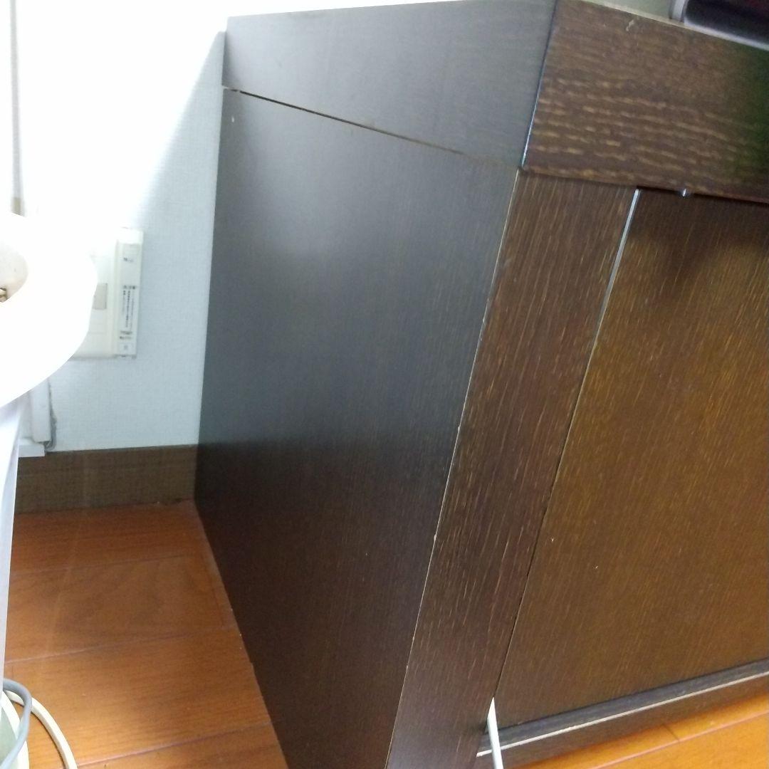 テレビ台 75型もOK 木製 ダークブラウン収納付き3月末頃迄の出品です底値です