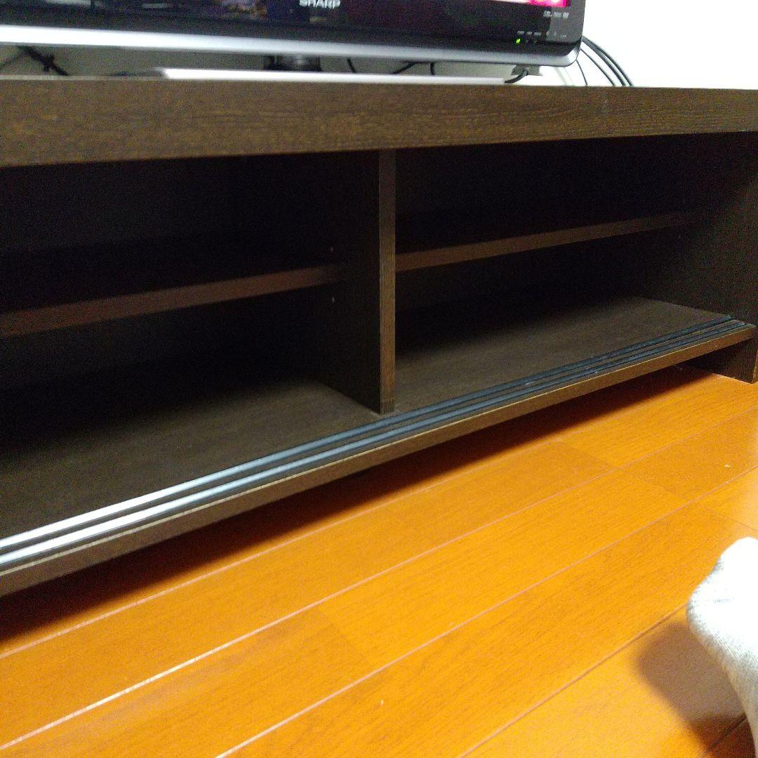テレビ台 75型もOK 木製 ダークブラウン収納付き3月末頃迄の出品です底値です