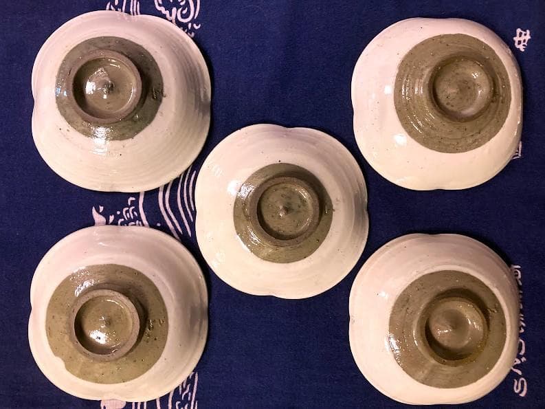 唐津 粉引小皿五客組共箱　中里 隆 隆太窯 本日特価