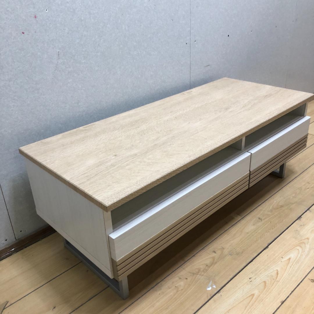 美品 ナチュラル木目ローボード テレビ台 幅90cm 北欧風 　250720-9